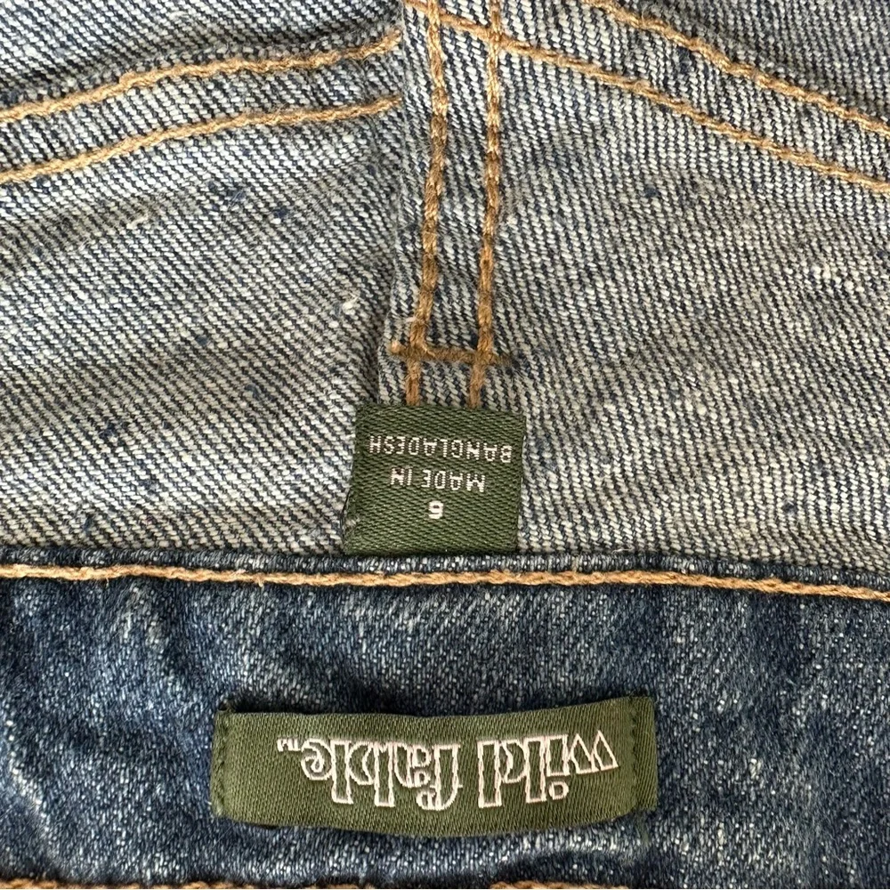 Wild Fable  Hi Rise Distressed Blue Denim Shorts - Picture 4 of 6